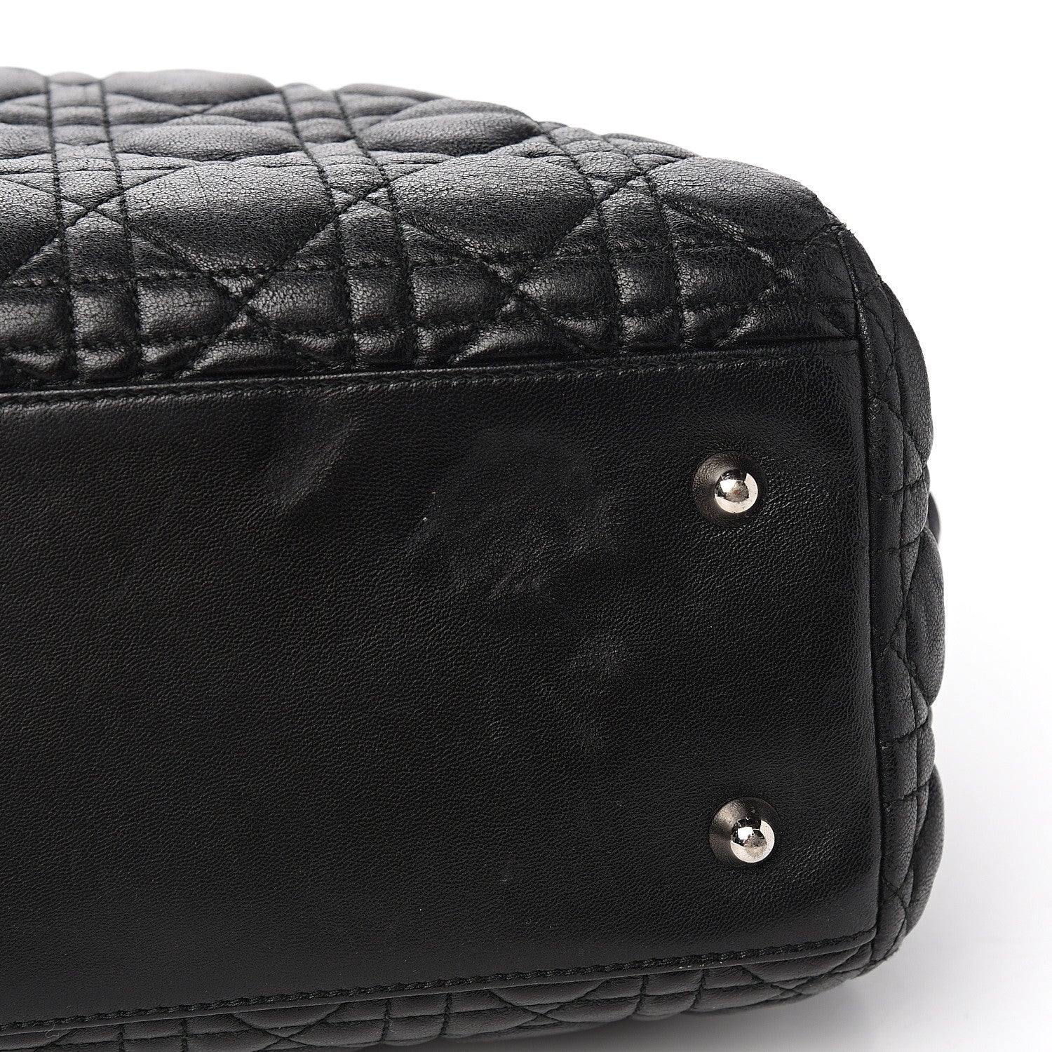 Christian Dior Lambskin Cannage Large Dior Soft Shopping Tote Black 9 of 10