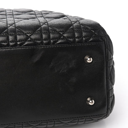 Christian Dior Lambskin Cannage Large Dior Soft Shopping Tote Black 9 of 10