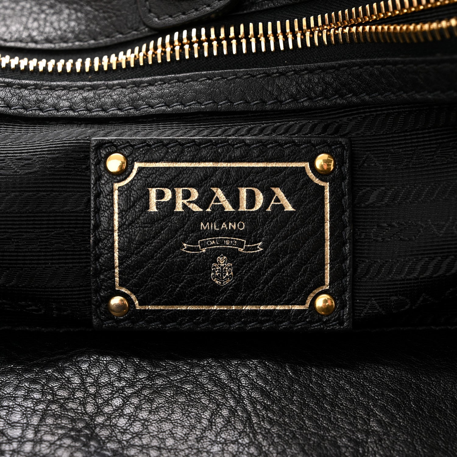 Prada Vitello Daino Tote Black 5 of 10