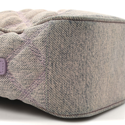 Saint Laurent Denim Quilted 80's Vanity Bag Bleached Lilac 9 of 10