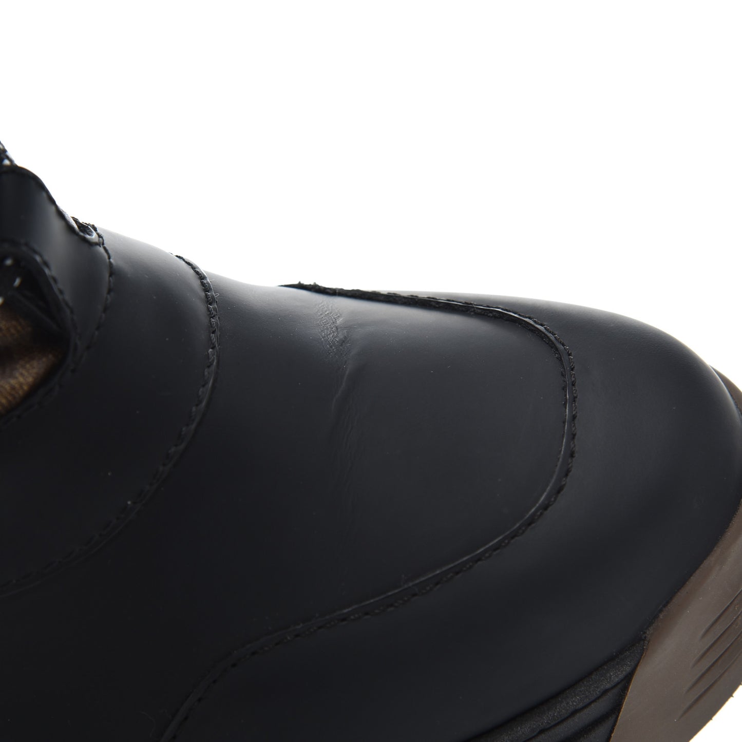 Calfskin FF T-Rex Lace Up Snow Boots 35.5 Tobacco