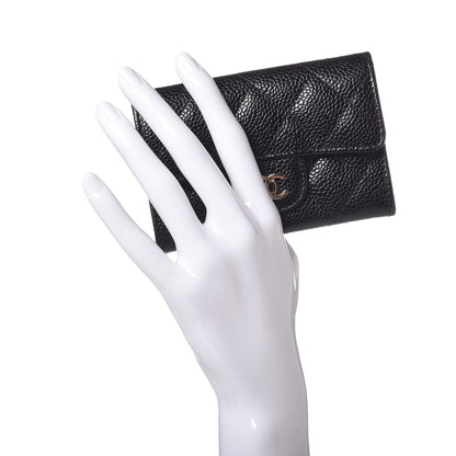 Chanel Caviar Quilted Flap Card Holder Black 2 of 8