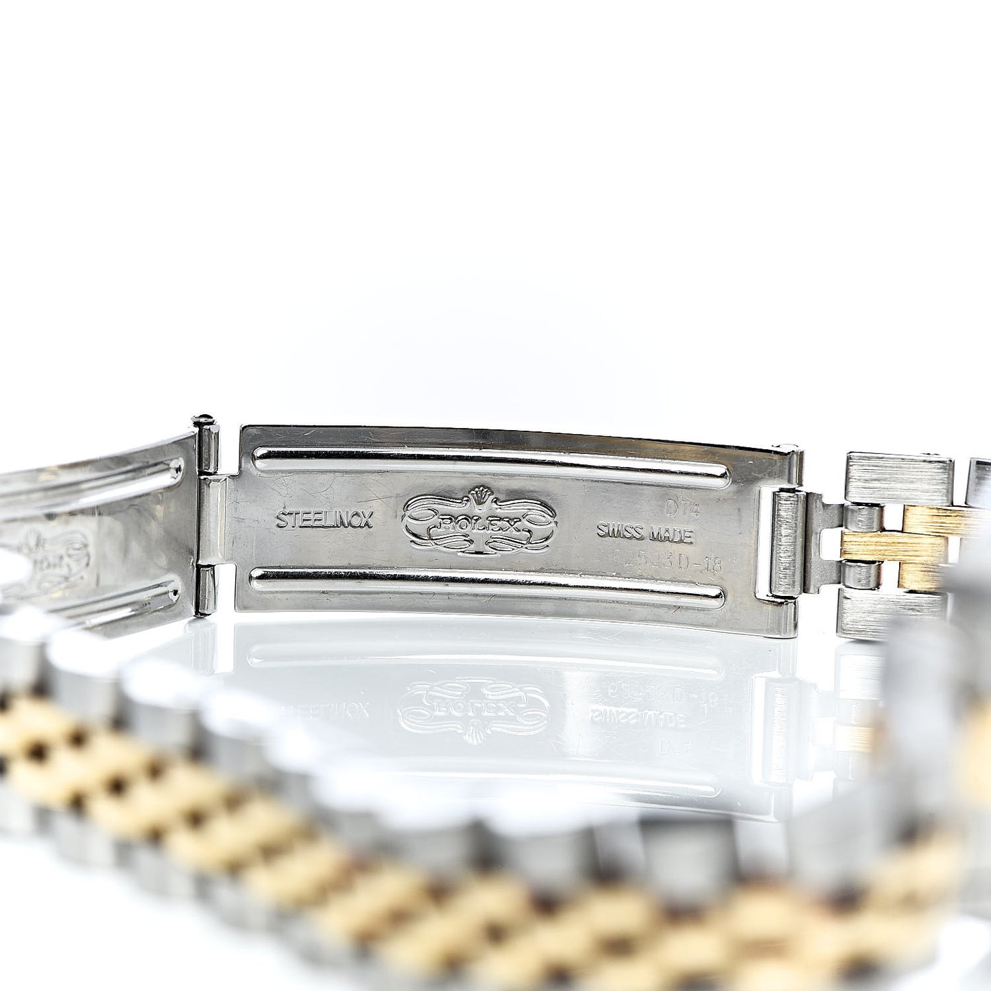 Stainless Steel 18K Yellow Gold 26mm Oyster Perpetual Datejust Watch White Pyramid Roman 79173