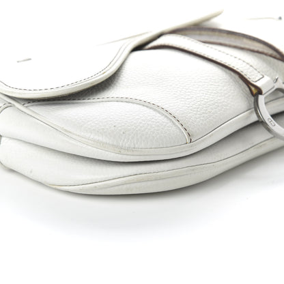 Christian Dior Calfskin Double Saddle Bag White 6 of 10