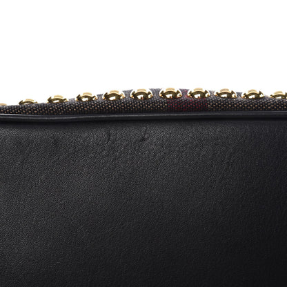 Burberry Canvas Mega Check Studded Medium Ashby Bucket Bag Black 10 of 10