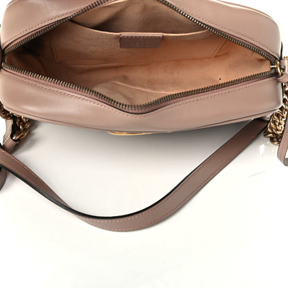 Gucci Calfskin Matelasse Small GG Marmont Chain Shoulder Bag Porcelain Rose 4 of 7