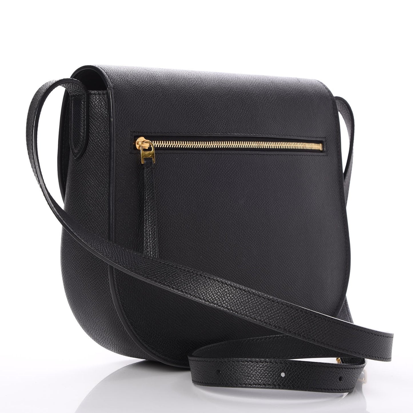 Grained Calfskin Medium Trotteur Black