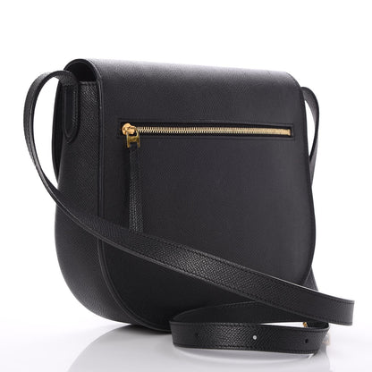 Celine Grained Calfskin Medium Trotteur Black 3 of 8