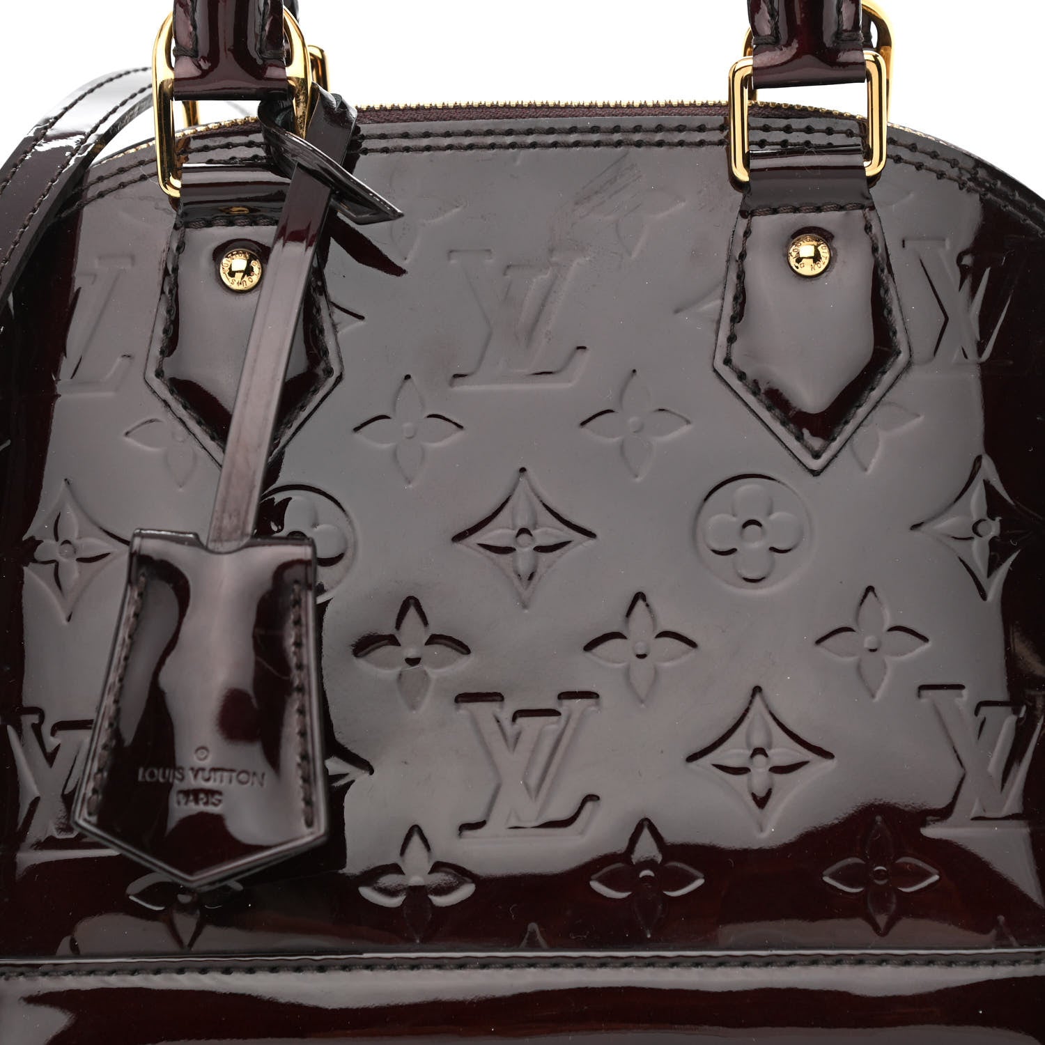 Louis Vuitton Vernis Alma BB Amarante 8 of 10