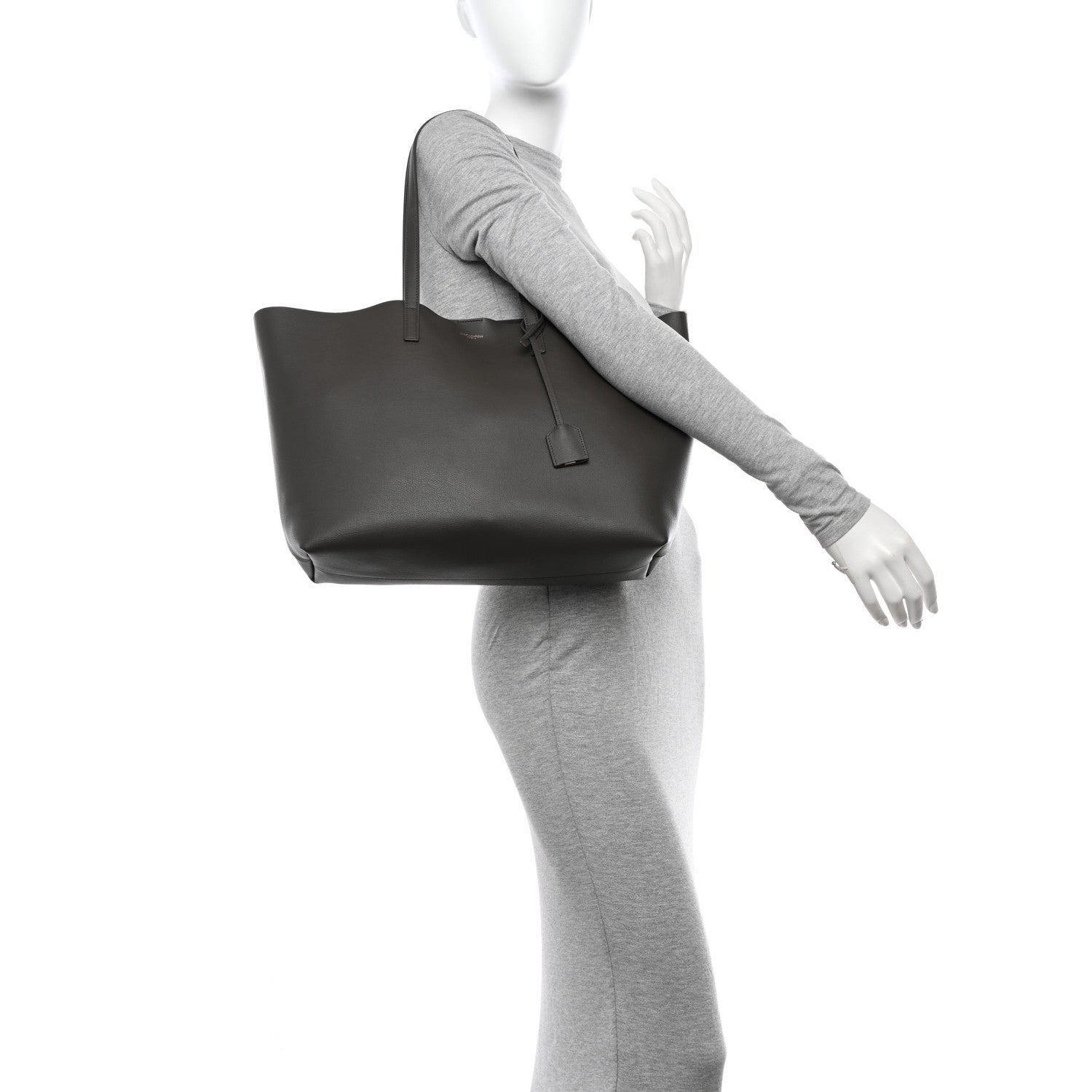 Saint Laurent Calfskin Large Shopping Tote Pebble 2 of 11