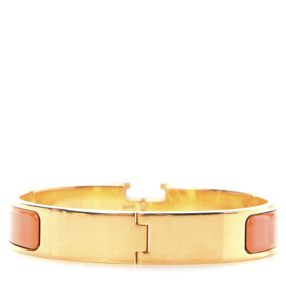 Hermes Enamel Narrow Clic Clac H Bracelet GM Orange 4 of 4