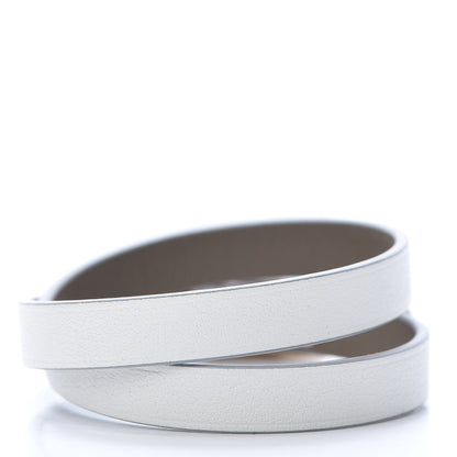 Hermes Swift Hapi 3 MM Triple Tour Bracelet T1 White Etoupe 3 of 5