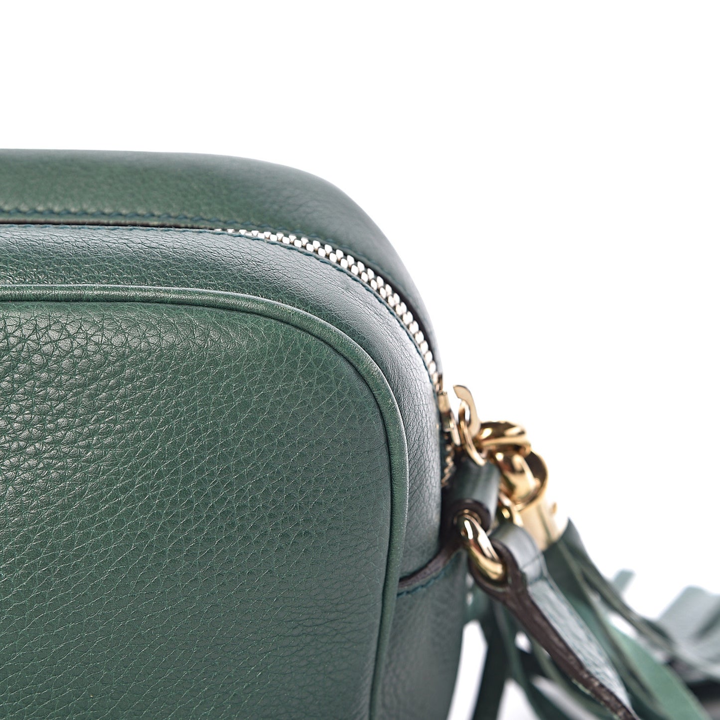 Pebbled Calfskin Small Soho Disco Bag Emerald Green