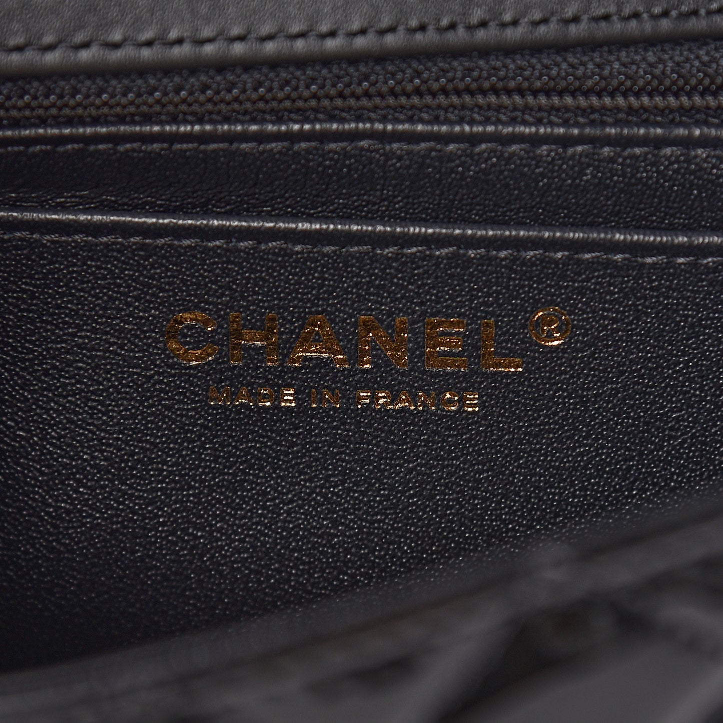Patent Calfskin Quilted Mini Rectangular Flap Black