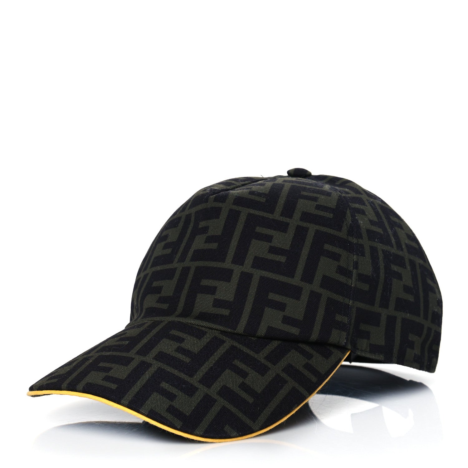 Fendi Canvas FF Reloaded Baseball Hat Tobacco Yellow 1 of 7