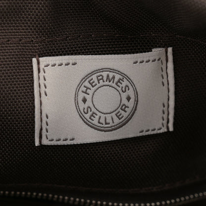 Hermes Canvas The Grooming Bag Rouge H Chocolat 8 of 12