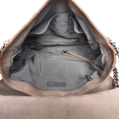 Chanel Nubuck Quilted Chain Around Maxi Flap Grey 5 of 14
