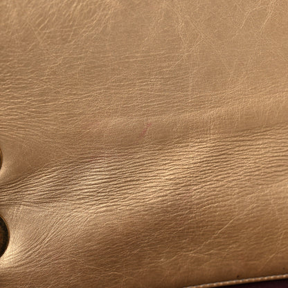 Chanel Metallic Aged Calfskin Quilted CC Square Flap Light Gold 15 of 33