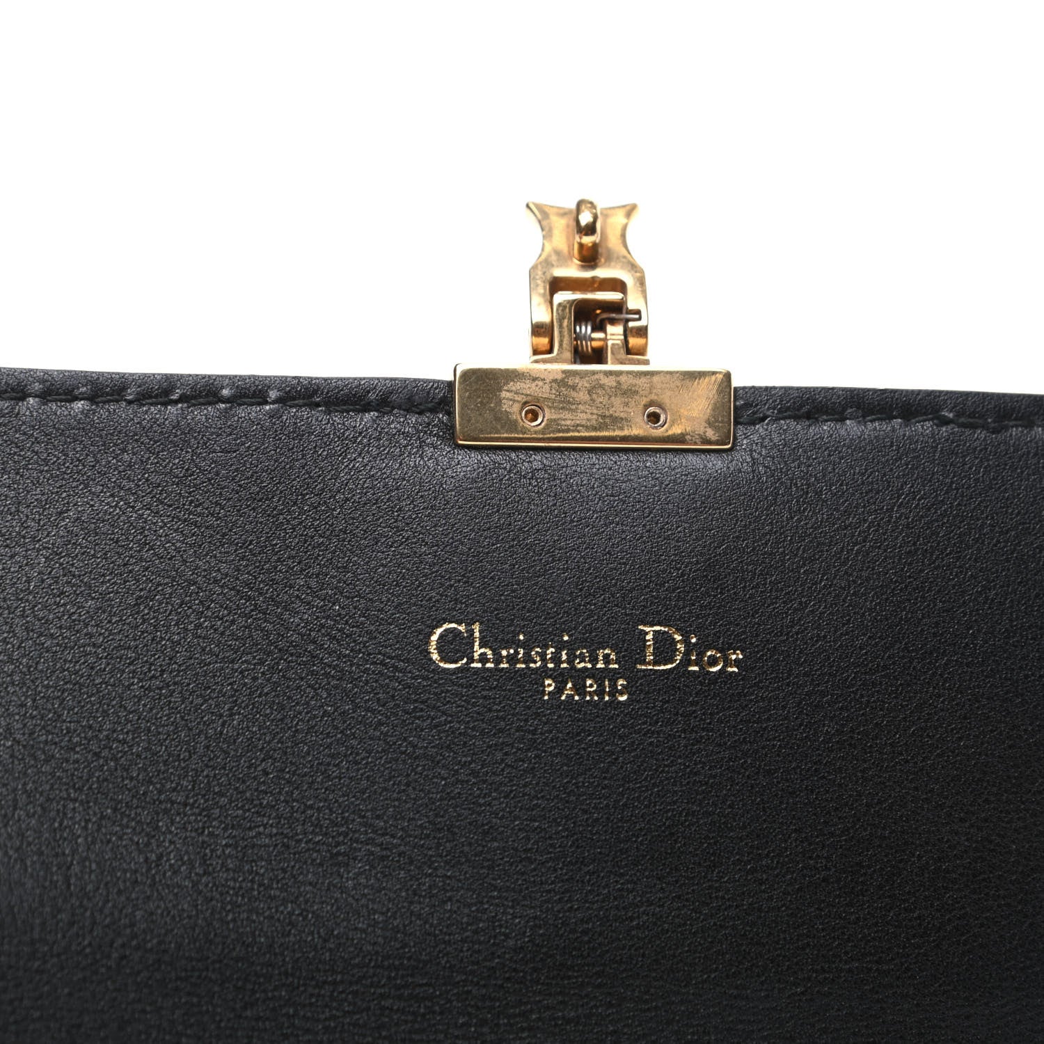 Christian Dior Calfskin Dioraddict Wristlet Clutch Black 6 of 8