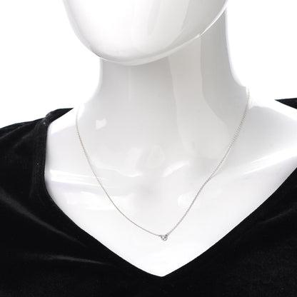 Tiffany Sterling Silver Diamond .05ct Elsa Peretti Diamonds by the Yard Pendant Necklace 2 of 7