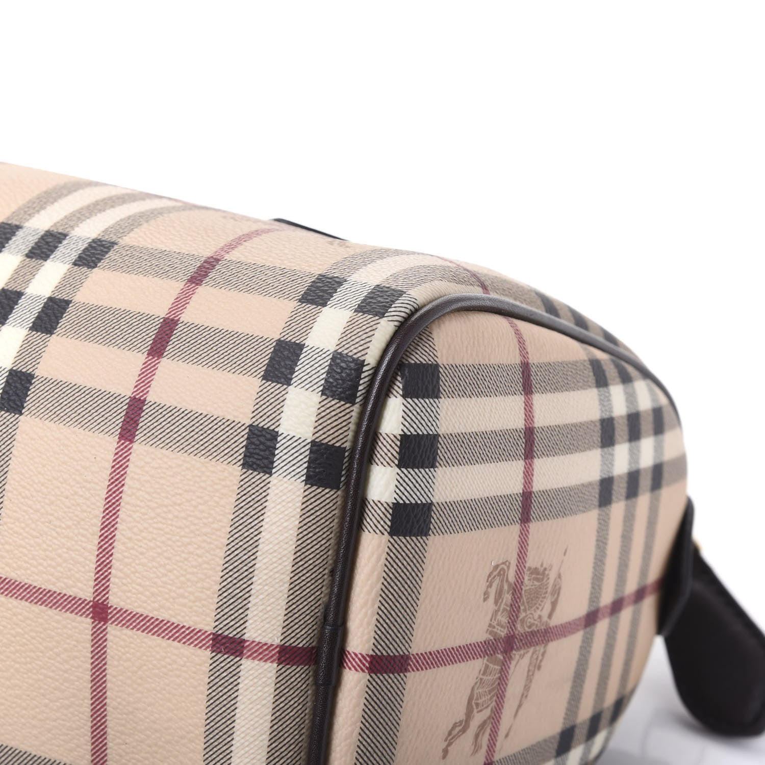 Burberry Haymarket Check Small Chester Bowling Bag Chocolate 8 of 11