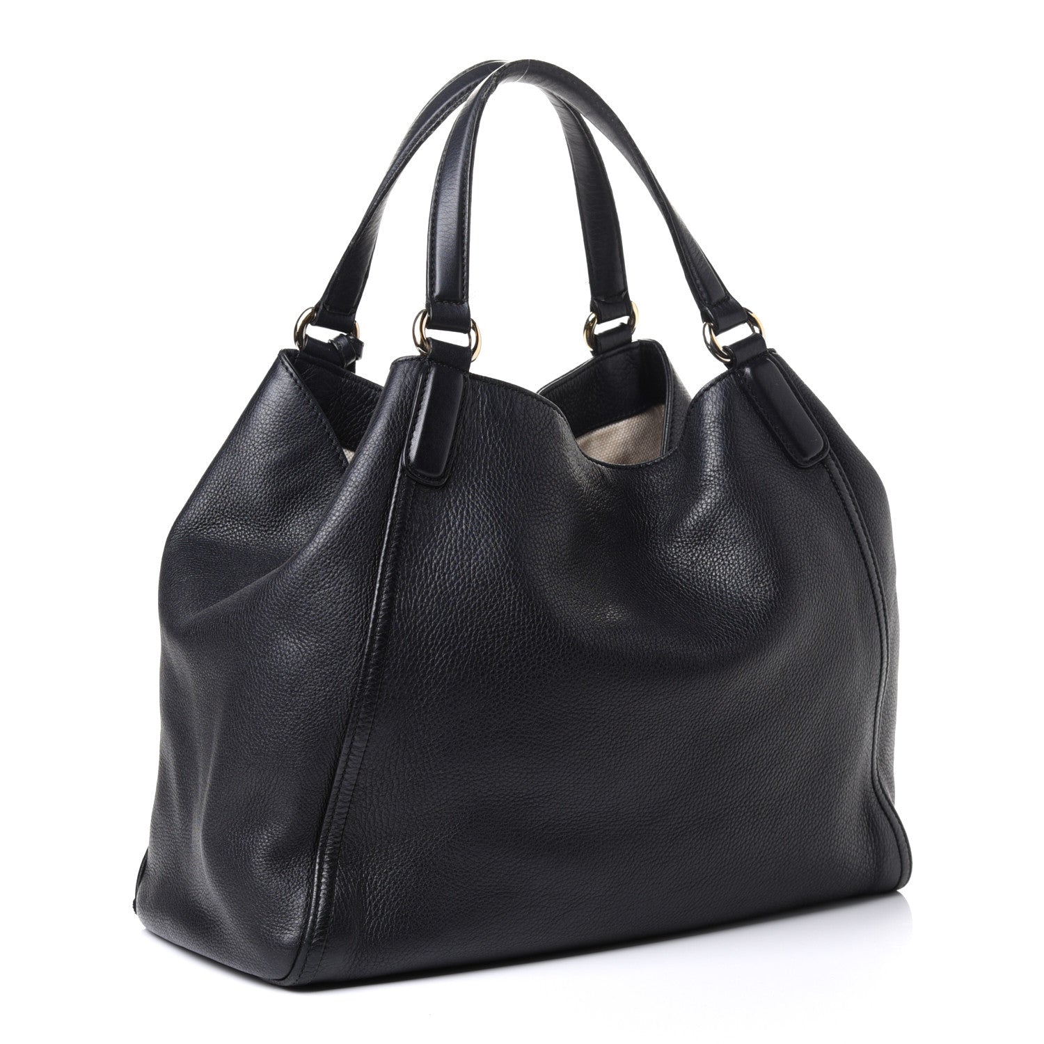 Gucci Pebbled Calfskin Medium Soho Shoulder Bag Black 2 of 5
