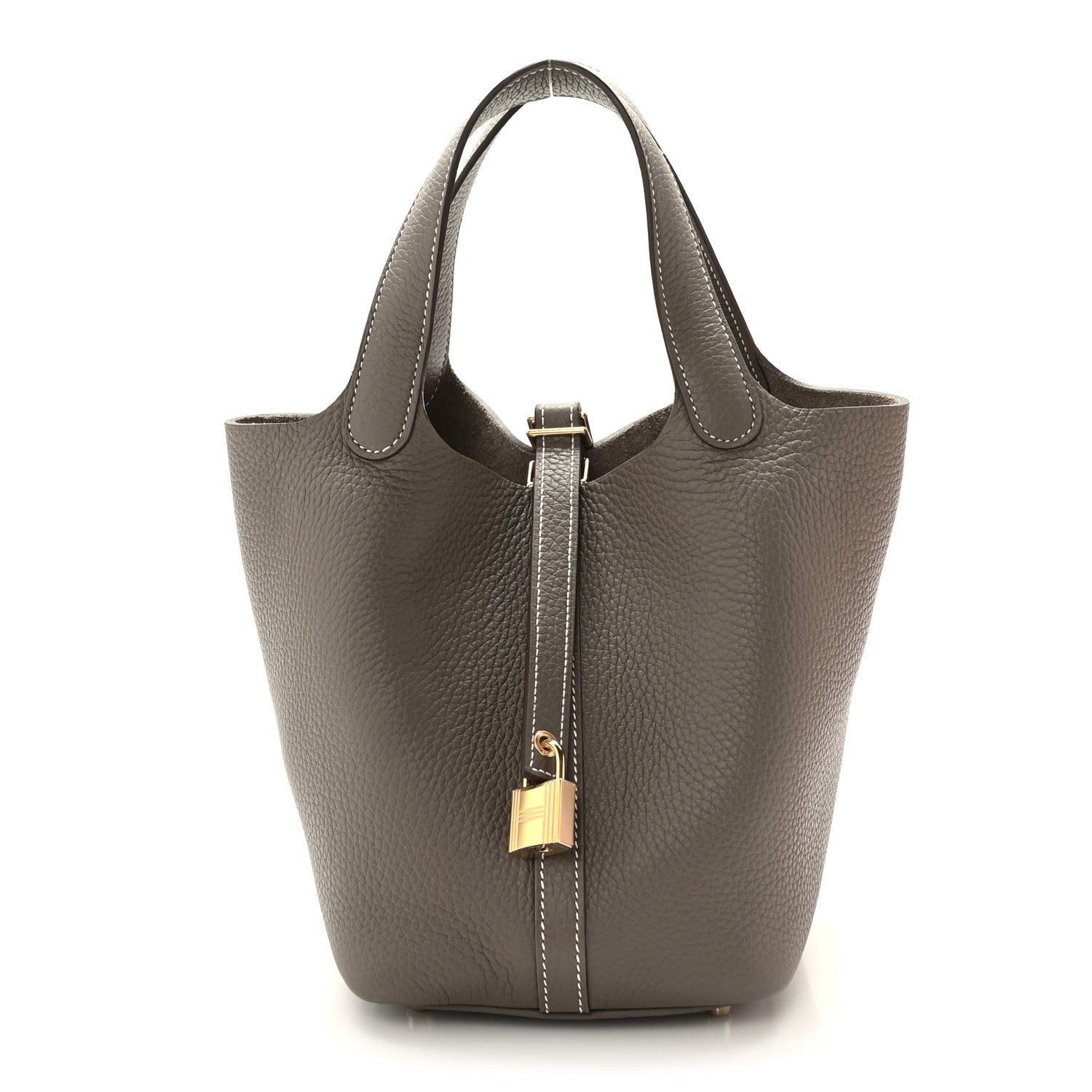 Hermes Taurillon Clemence Picotin Lock 18 PM Etoupe 1 of 12