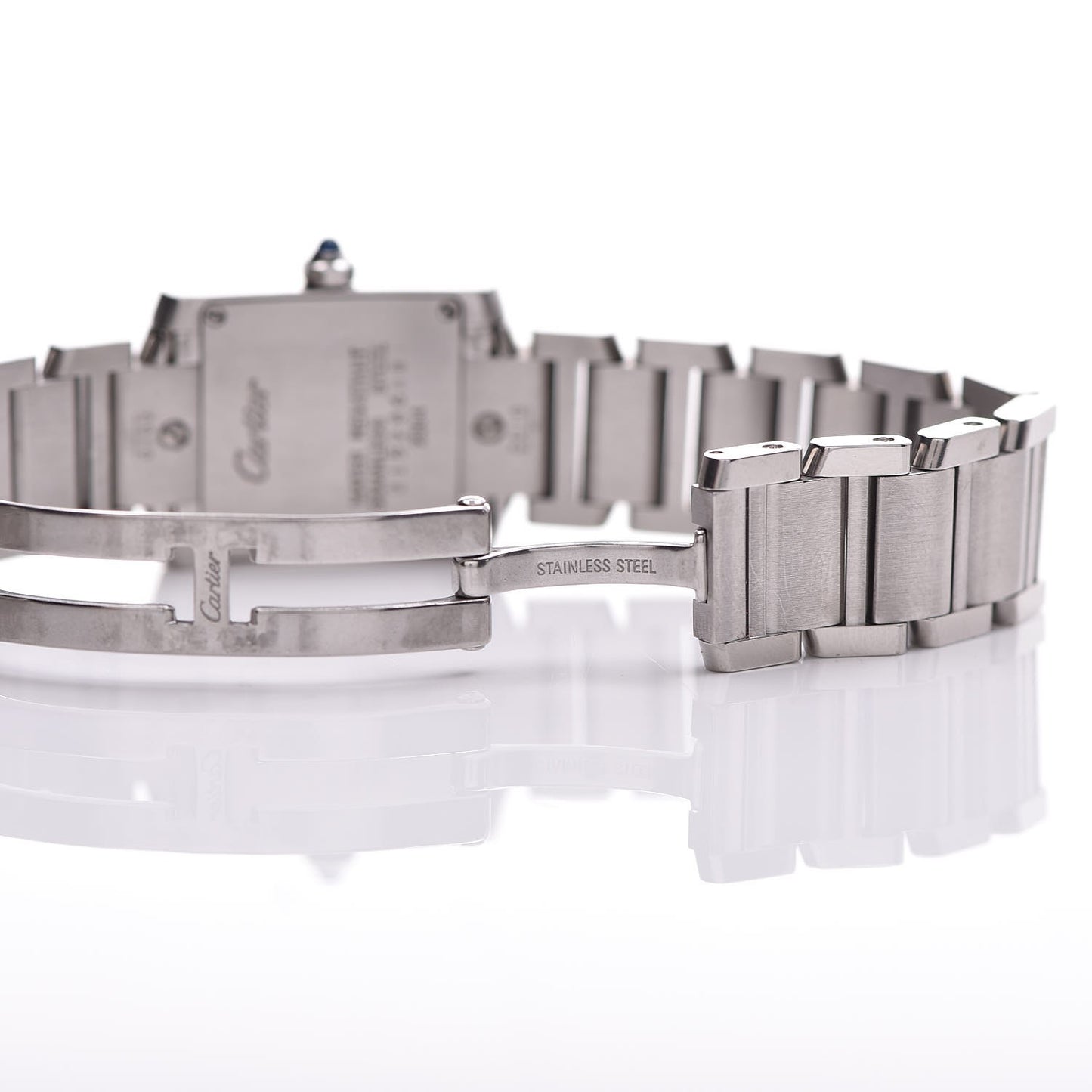 Stainless Steel 20mm Tank Francaise Quartz Watch