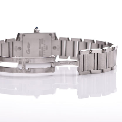 Cartier Stainless Steel 20mm Tank Francaise Quartz Watch 7 of 9