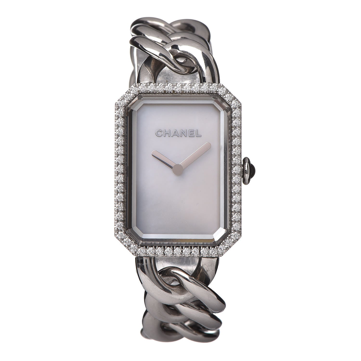 Chanel Stainless Steel Diamond Bezel Mother of Pearl 20mm Chain Premiere Quartz Watch 1 of 7