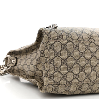 Balenciaga X GUCCI GG Supreme Monogram Neo Classic Silver Hardware City Beige Ebony 8 of 10