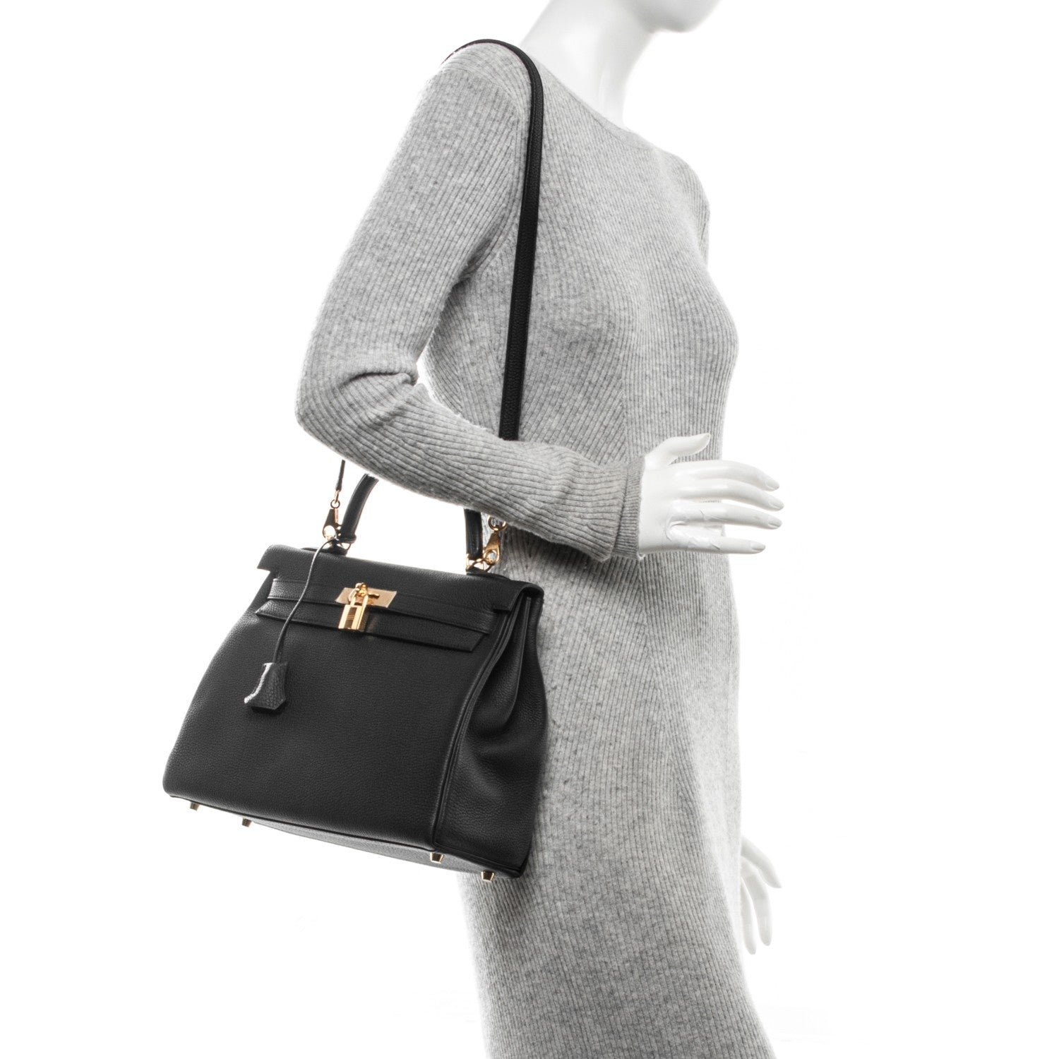 Hermes Togo Kelly Retourne 32 Black 2 of 28