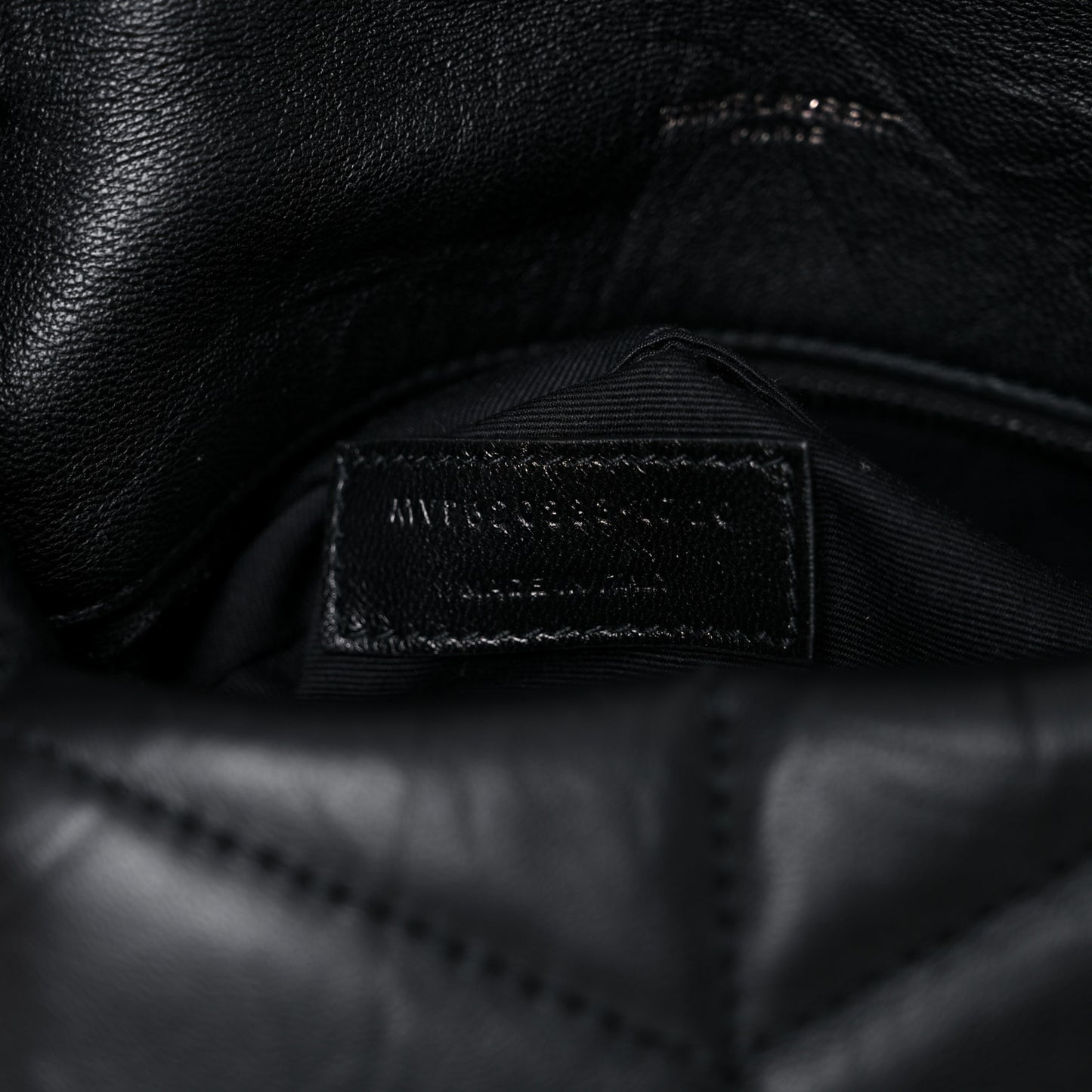 Calfskin Quilted Toy Loulou Puffer Monogram Monochrome Chain Satchel Black