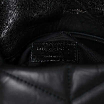 Saint Laurent Calfskin Quilted Toy Loulou Puffer Monogram Monochrome Chain Satchel Black 8 of 19