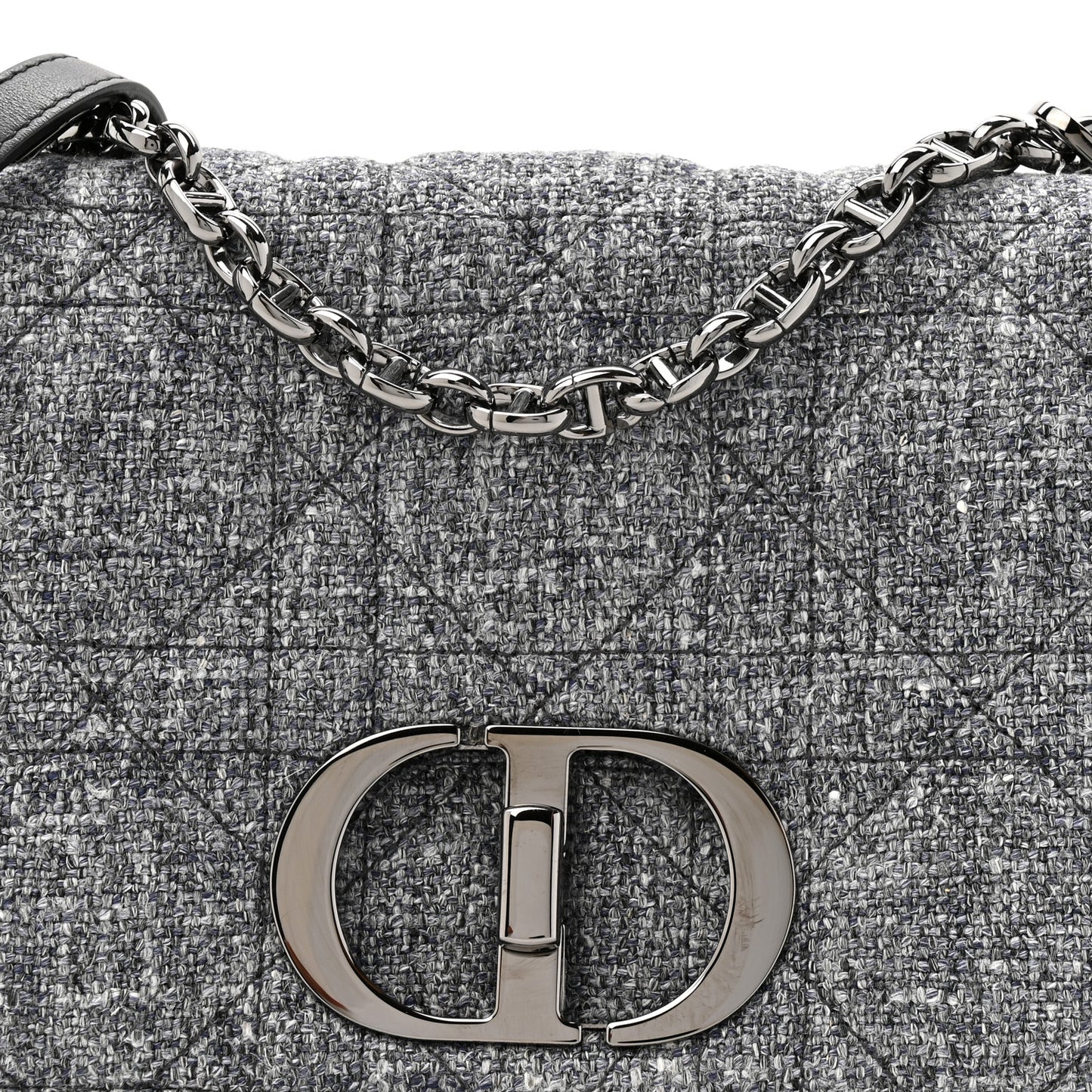 Tweed Macrocannage Medium Caro Bag Black