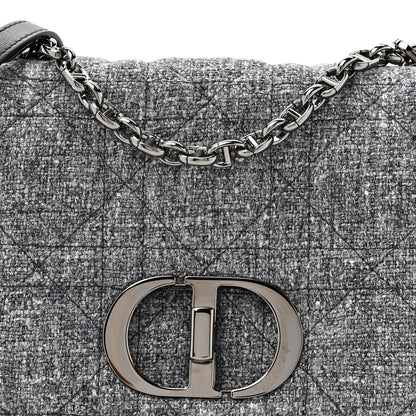 Christian Dior Tweed Macrocannage Medium Caro Bag Black 8 of 10
