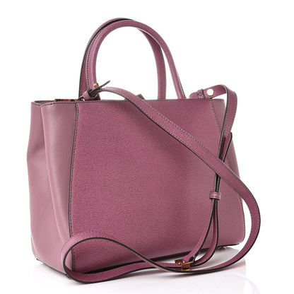 Fendi Vitello Elite Flamingo Petite 2Jours Tote Lilla Glicine 3 of 9