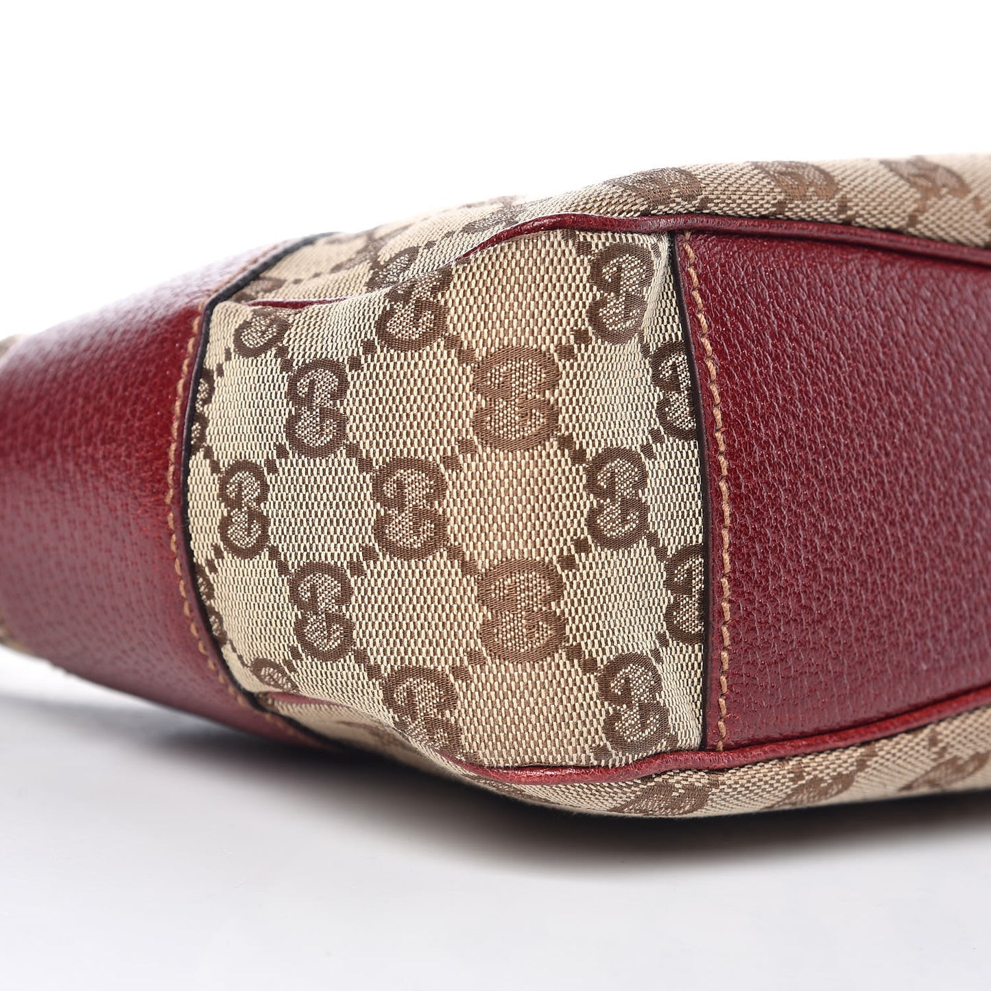 Monogram Calfskin Shoulder Bag Hobo Red