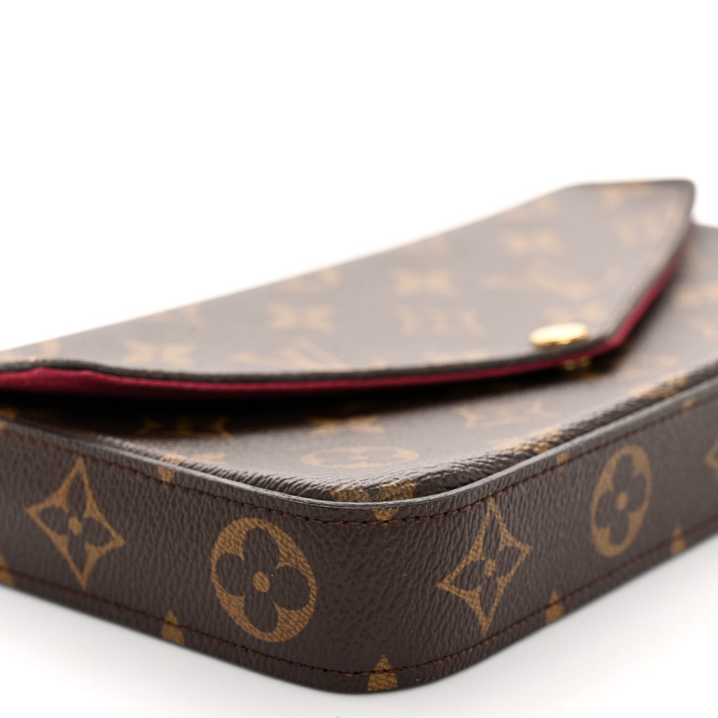 Monogram Pochette Felicie Chain Wallet Fuchsia
