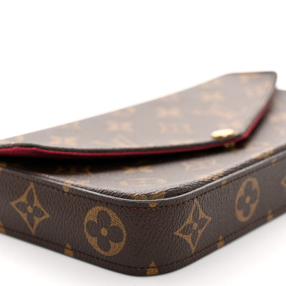 Louis Vuitton Monogram Pochette Felicie Chain Wallet Fuchsia 10 of 15