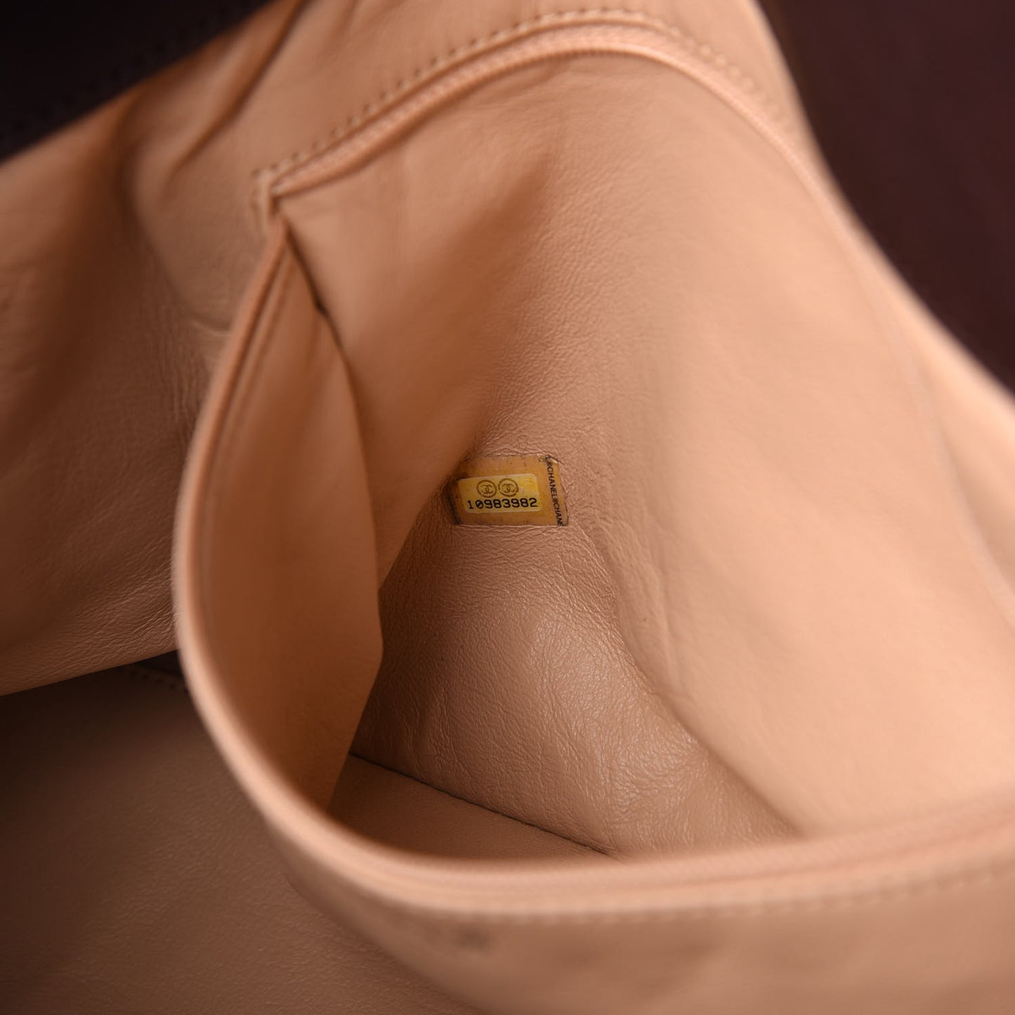 Calfskin East West Modern Chain Tote Brown