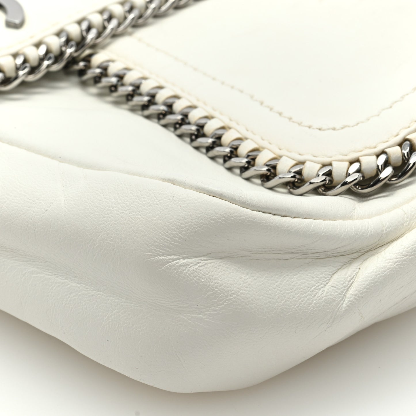 Lambskin Medium Madison Flap White