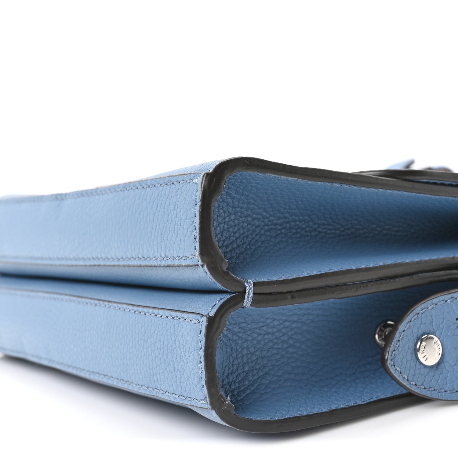 Fendi Vitello Cher Double Baguette Ceruleo 9 of 9