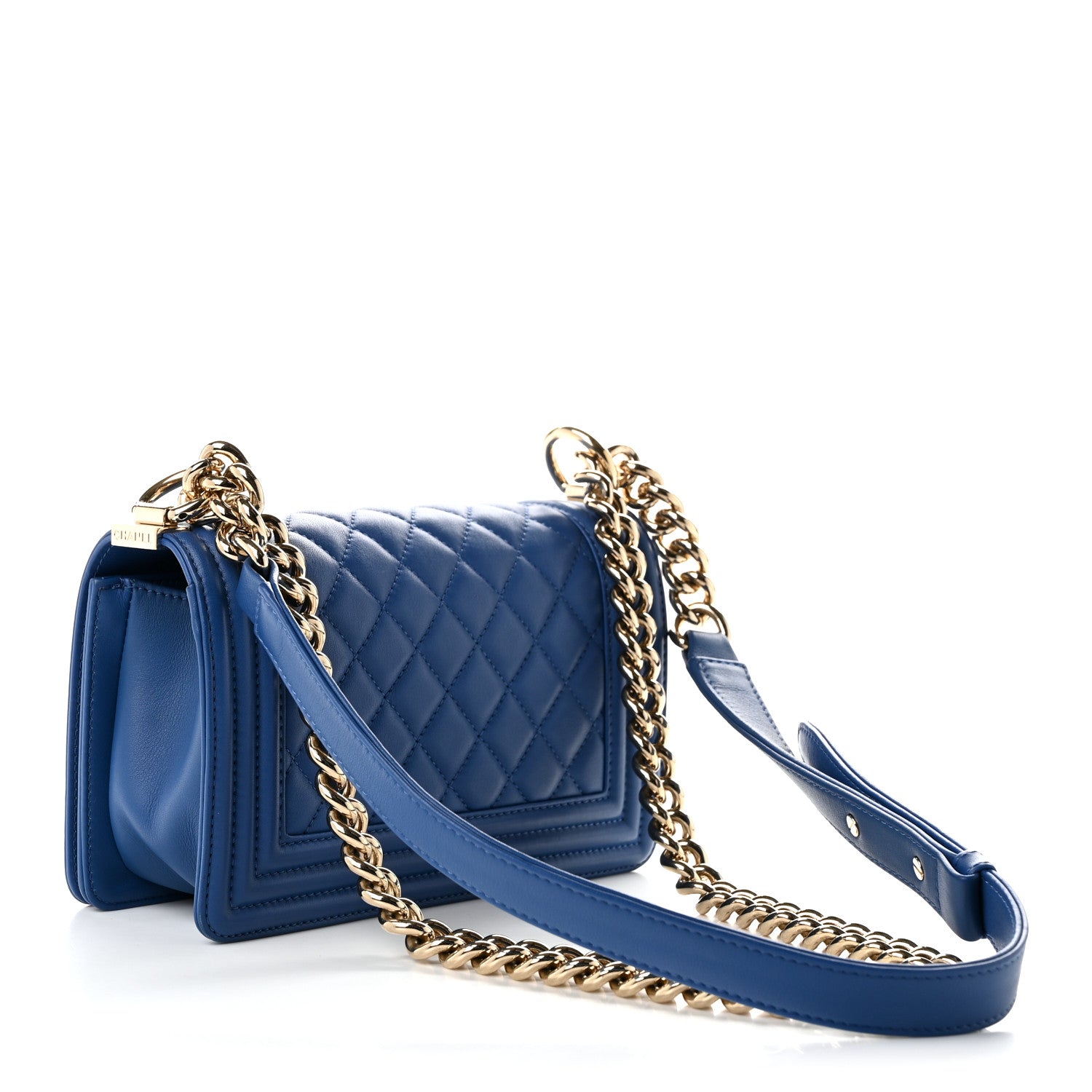Chanel Lambskin Quilted Small Boy Flap Blue 3 of 11