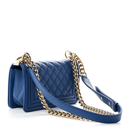 Chanel Lambskin Quilted Small Boy Flap Blue 3 of 11
