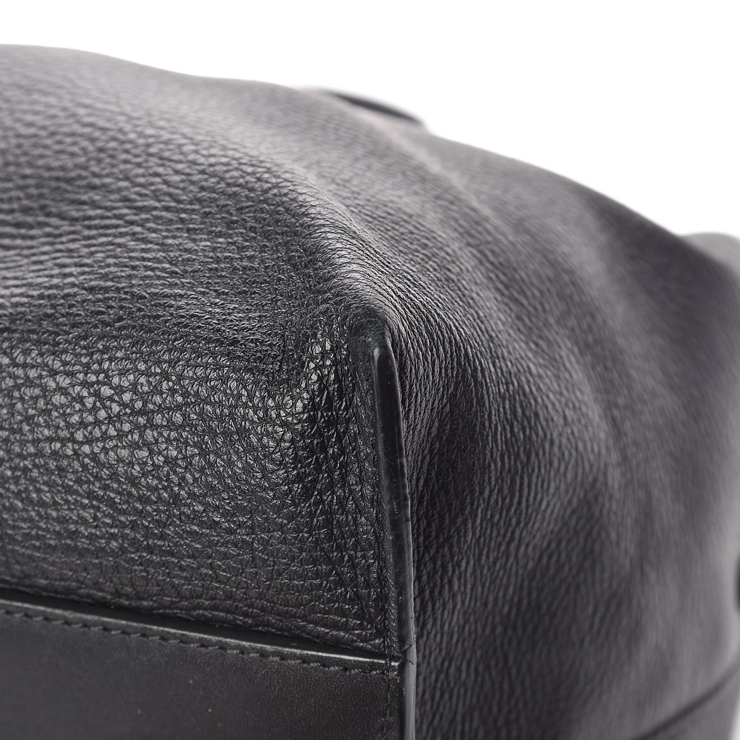 Grained Calfskin Medium Cate Satchel Black