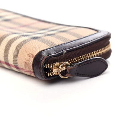 Burberry Haymarket Check Large Ziggy Zip Around Wallet Chocolate 9 of 9