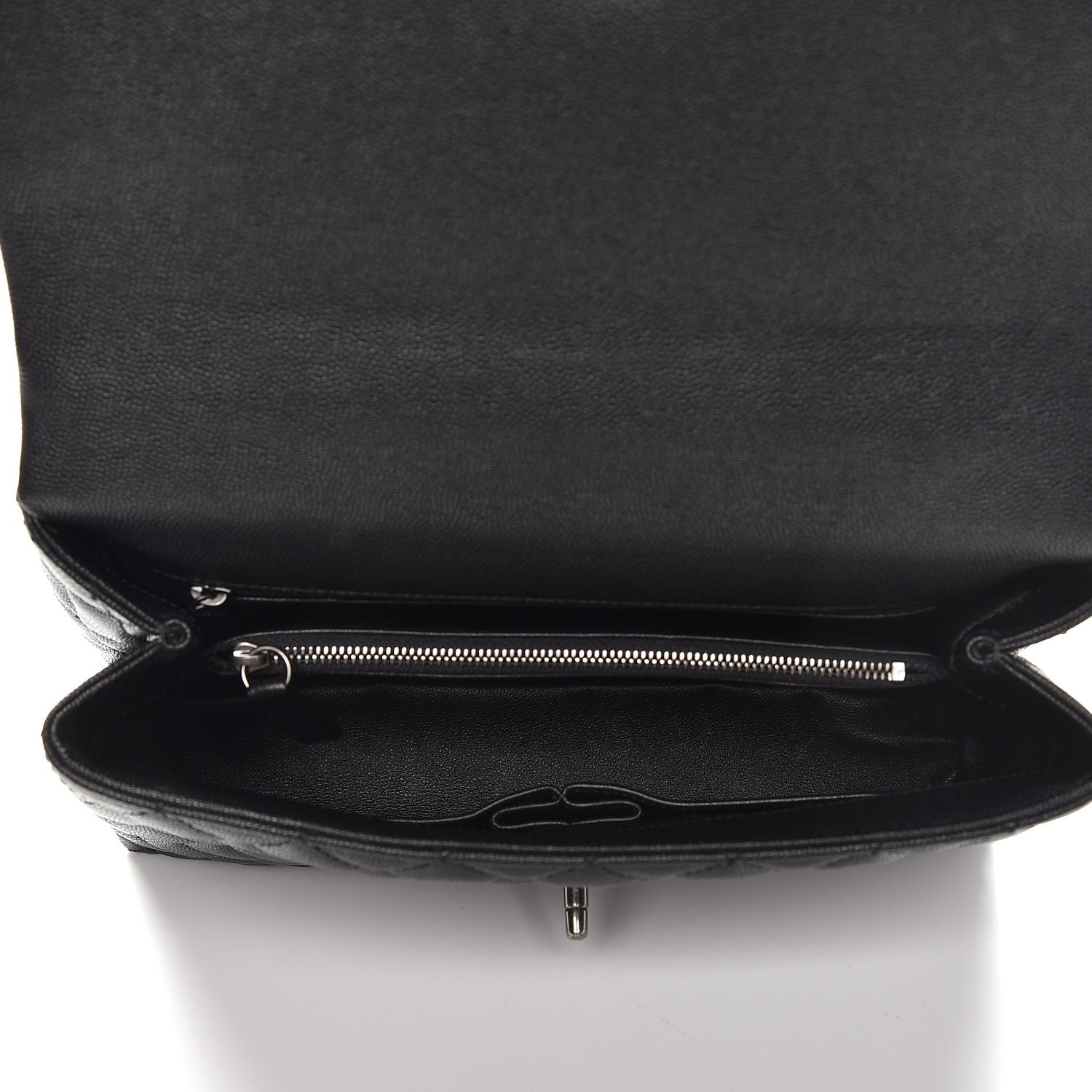Chanel Caviar Lizard Quilted Small Coco Handle Flap Black 6 of 8