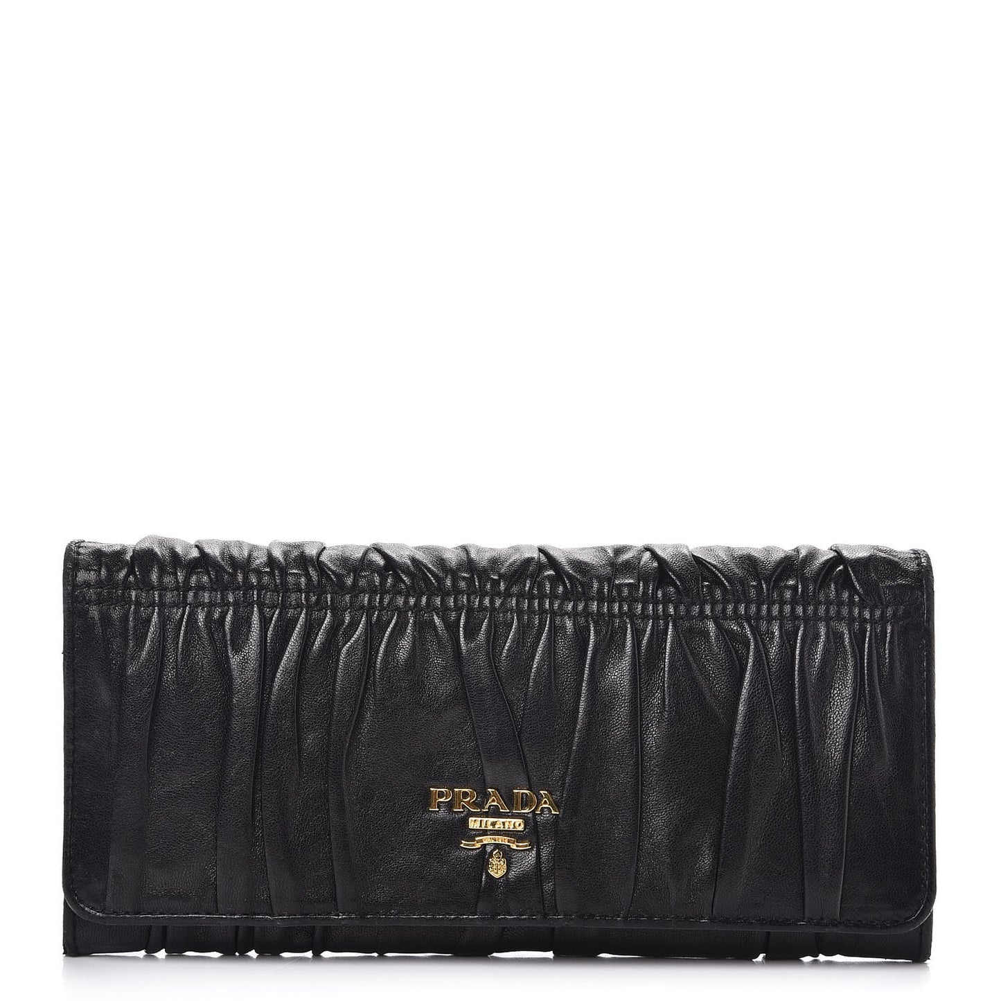 Nappa Gaufre Continental Wallet Nero Black