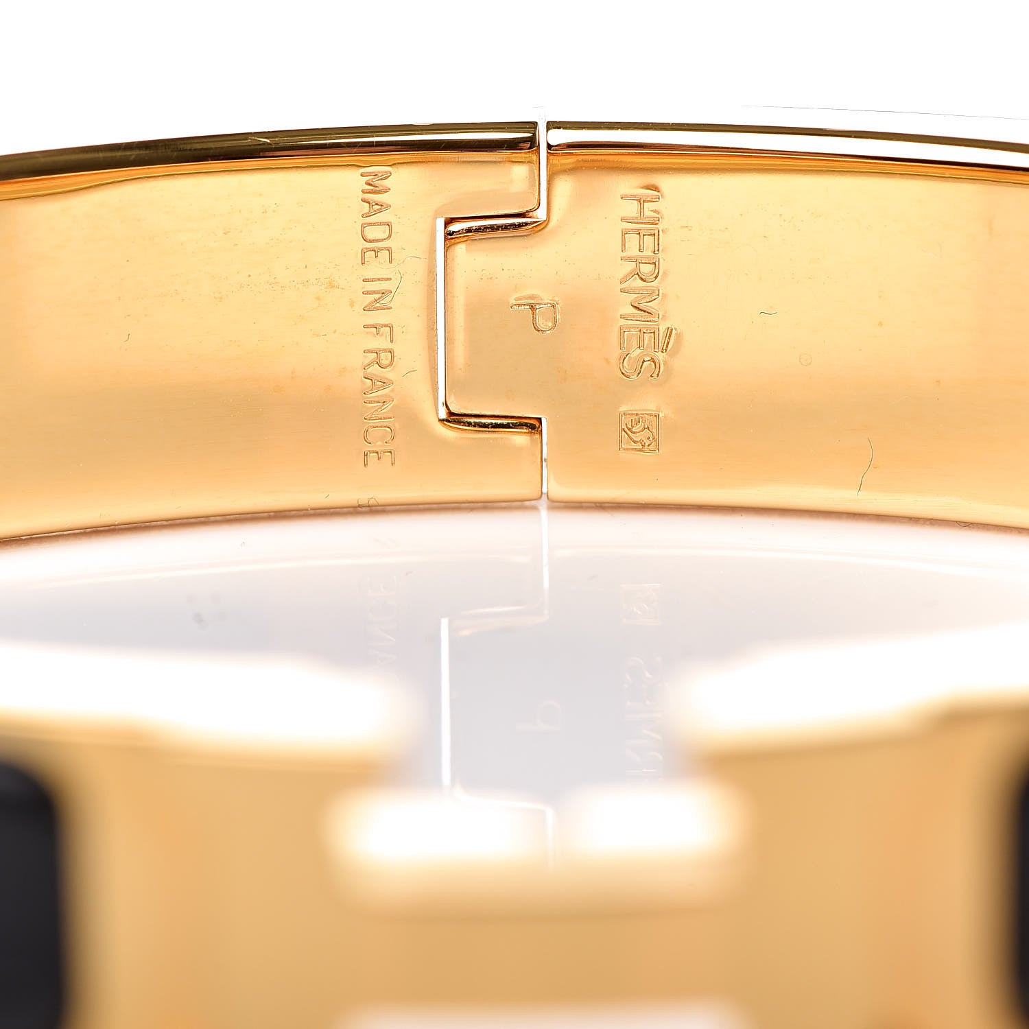 Hermes Enamel Narrow Clic Clac H Bracelet GM Black 4 of 6